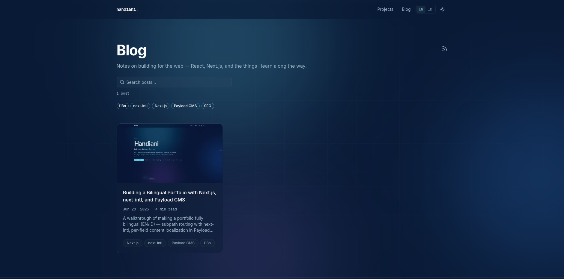 Personal Website V3 Blog