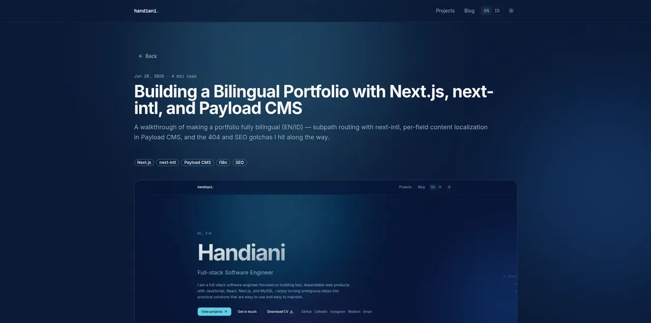 Personal Website V3 Blog Detail