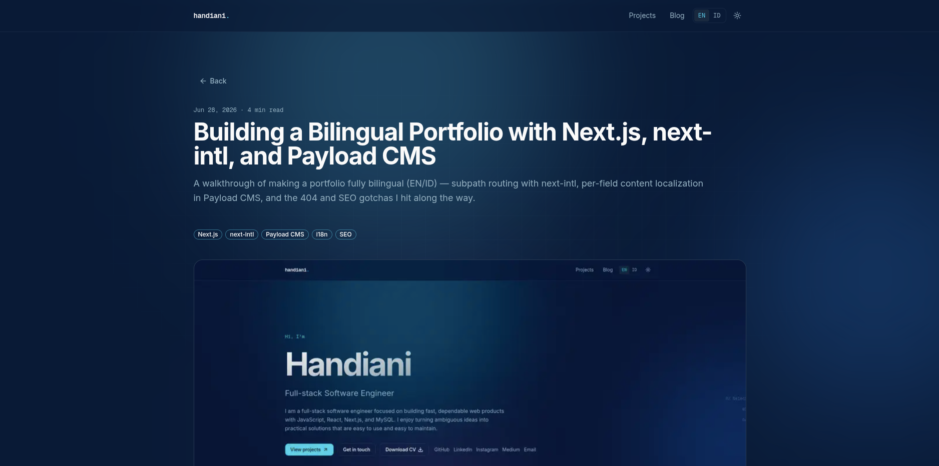 Personal Website V3 Blog Detail